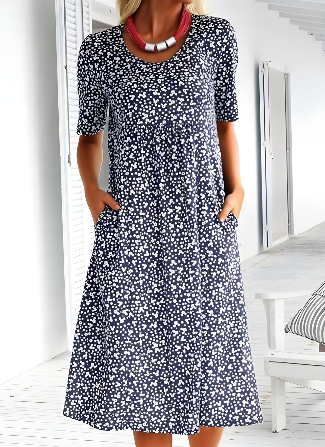 Qahira | Floral Midi Dress