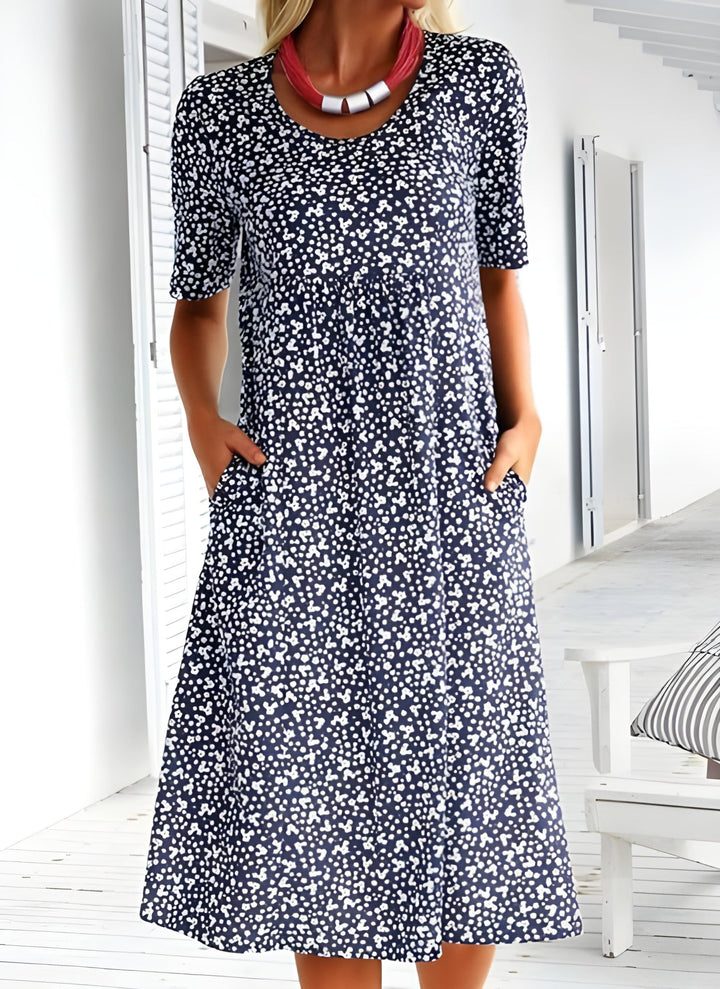 Qahira | Floral Midi Dress