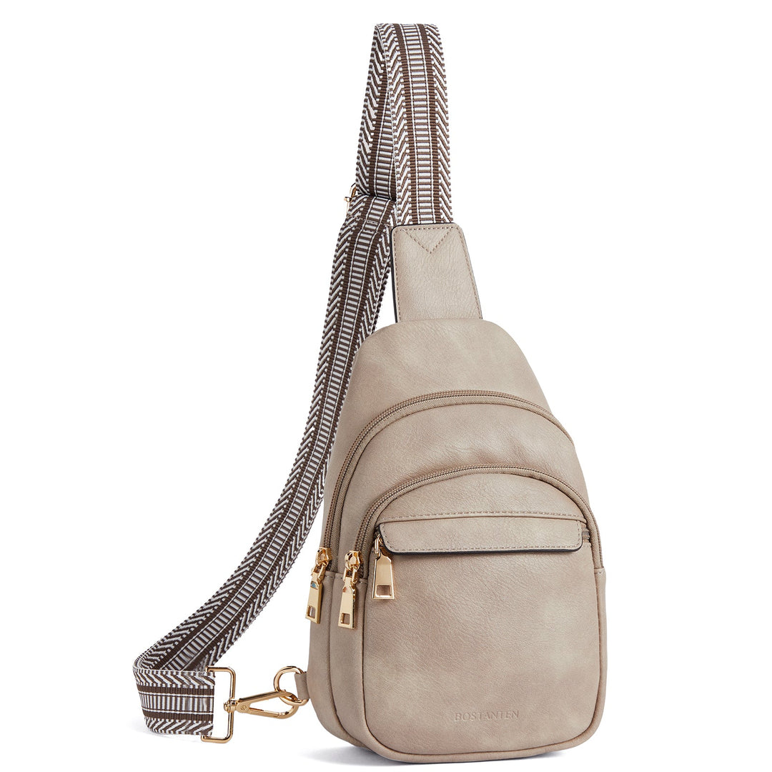 Aurora - Beige Street Casual Trapeze Sling Bag