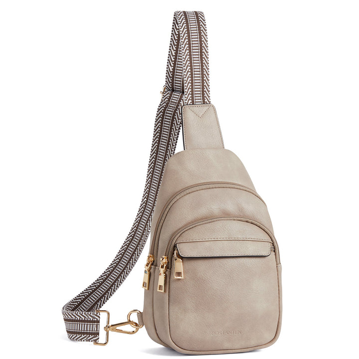 Aurora - Beige Street Casual Trapeze Sling Bag