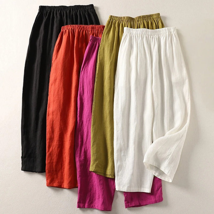 Amalia | Linen-Blend Wide-Leg Pant