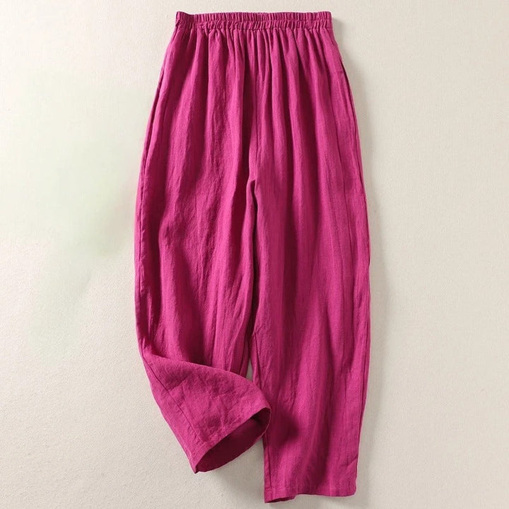 Amalia | Linen-Blend Wide-Leg Pant