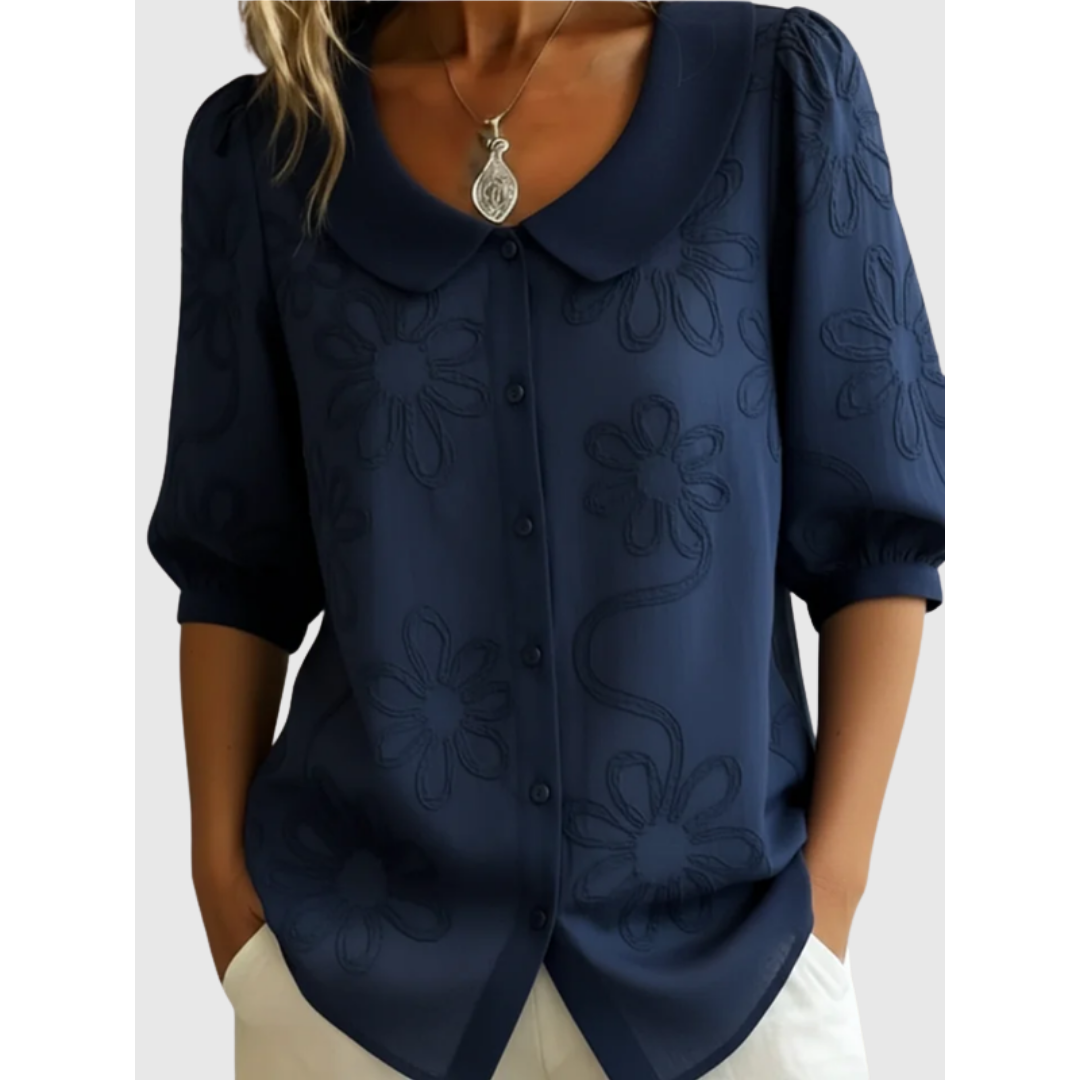 Yasmine - Embroidered Floral Blouse
