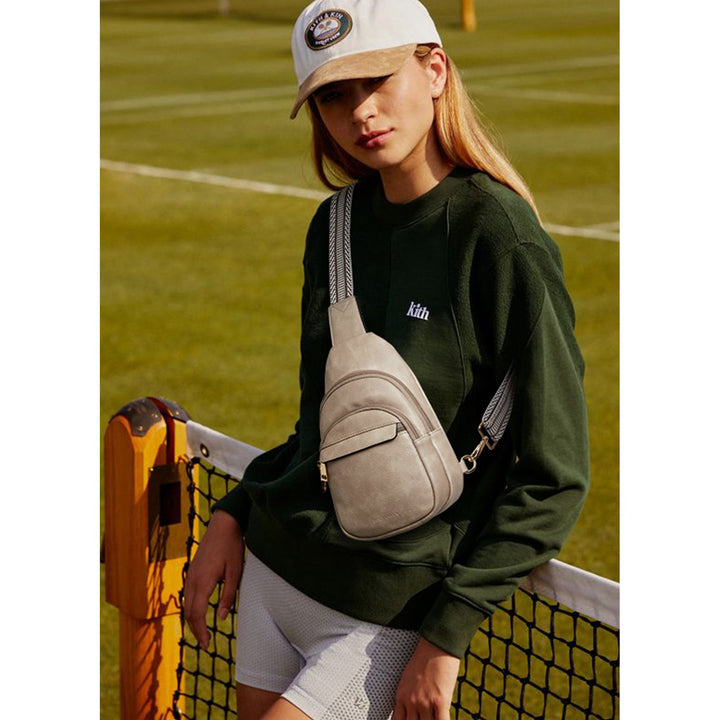 Aurora - Beige Street Casual Trapeze Sling Bag