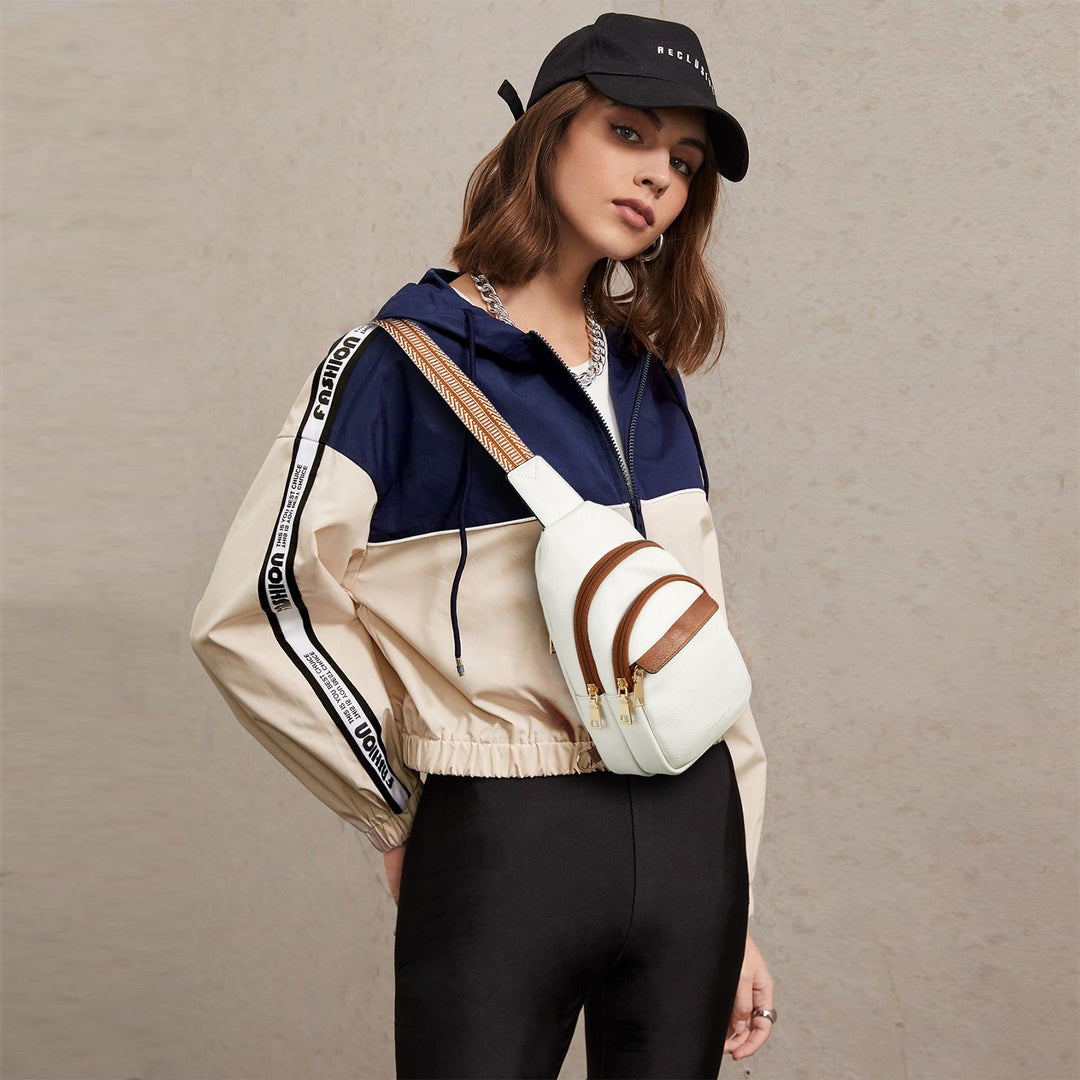 Aurora - Beige Street Casual Trapeze Sling Bag