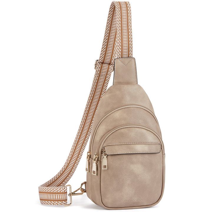 Aurora - Beige Street Casual Trapeze Sling Bag