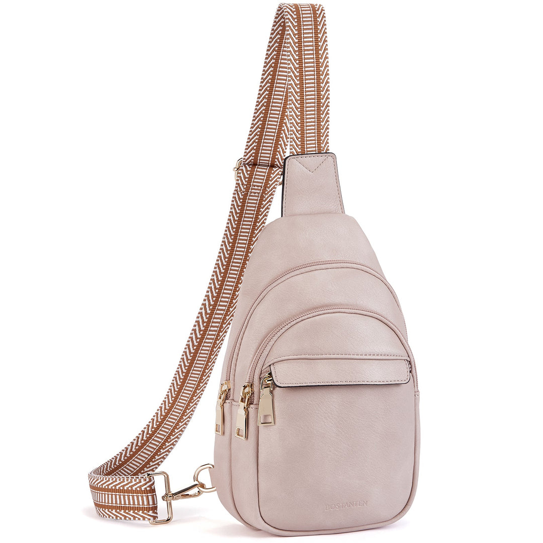 Aurora - Beige Street Casual Trapeze Sling Bag