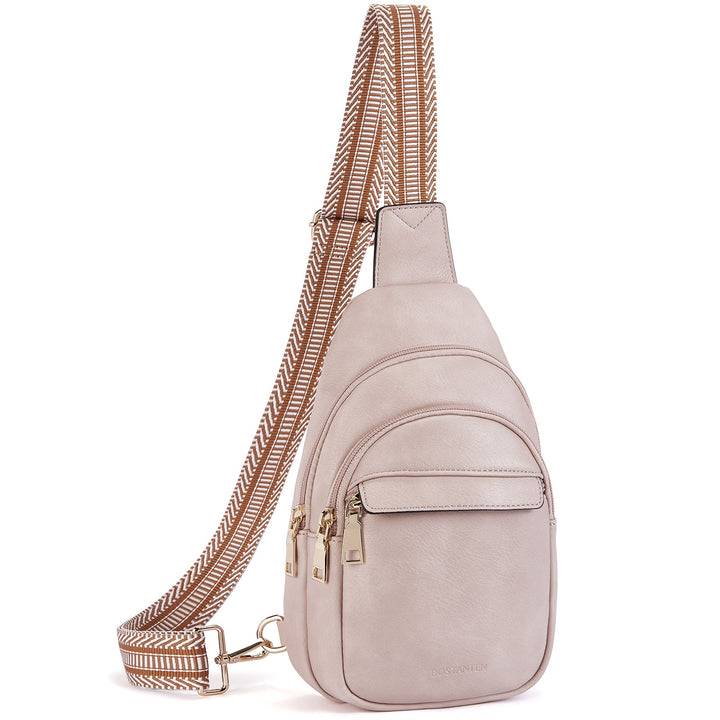 Aurora - Beige Street Casual Trapeze Sling Bag