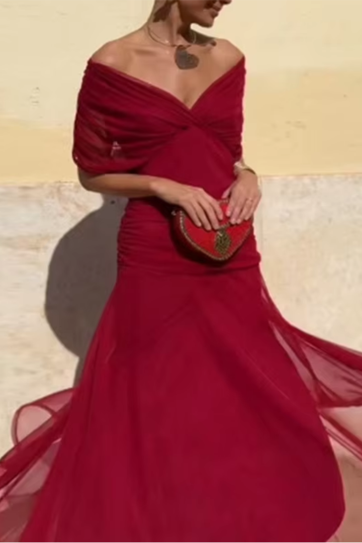 Louise | Elegant V-Neck Maxi Occasion Dress