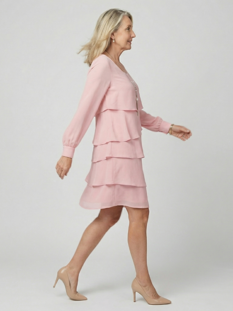 Amanda | Clean Layered Knee Length Dress