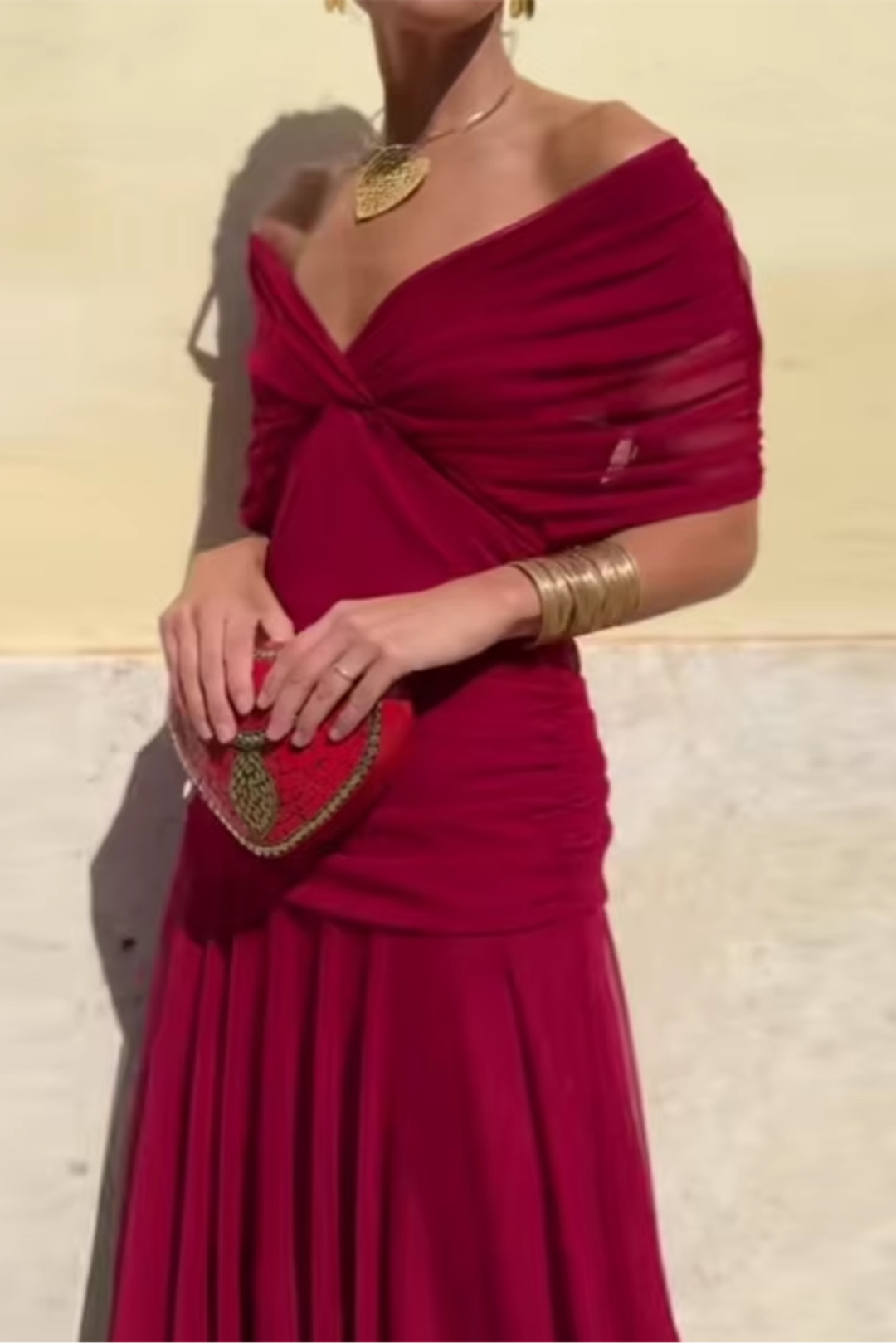 Louise | Elegant V-Neck Maxi Occasion Dress