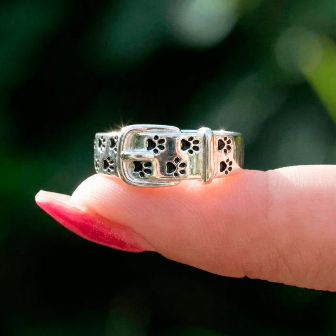 Collar Silver Paw Ring