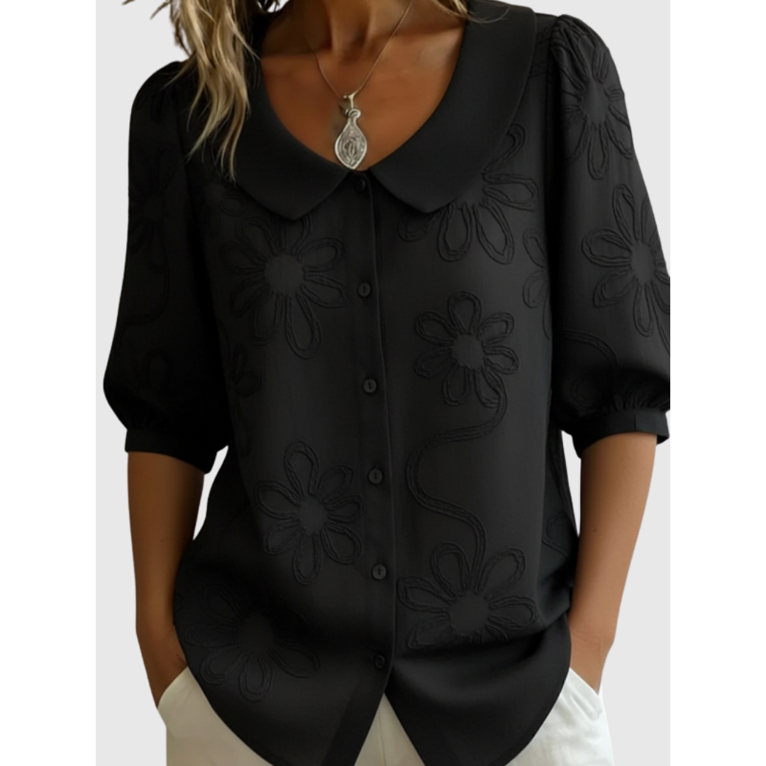 Yasmine - Embroidered Floral Blouse