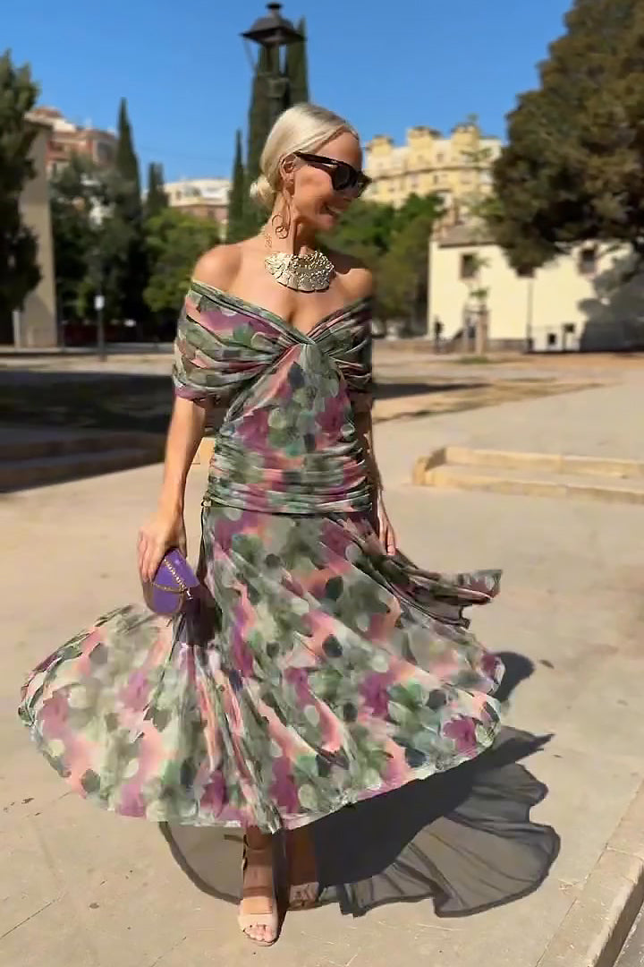 Louise | Elegant V-Neck Maxi Occasion Dress