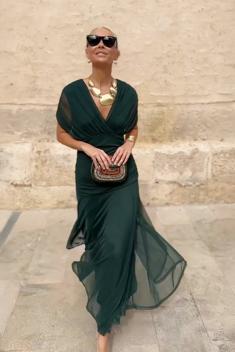Louise | Elegant V-Neck Maxi Occasion Dress