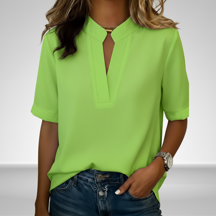 Dorothea | Elegant Refined-Collar Blouse