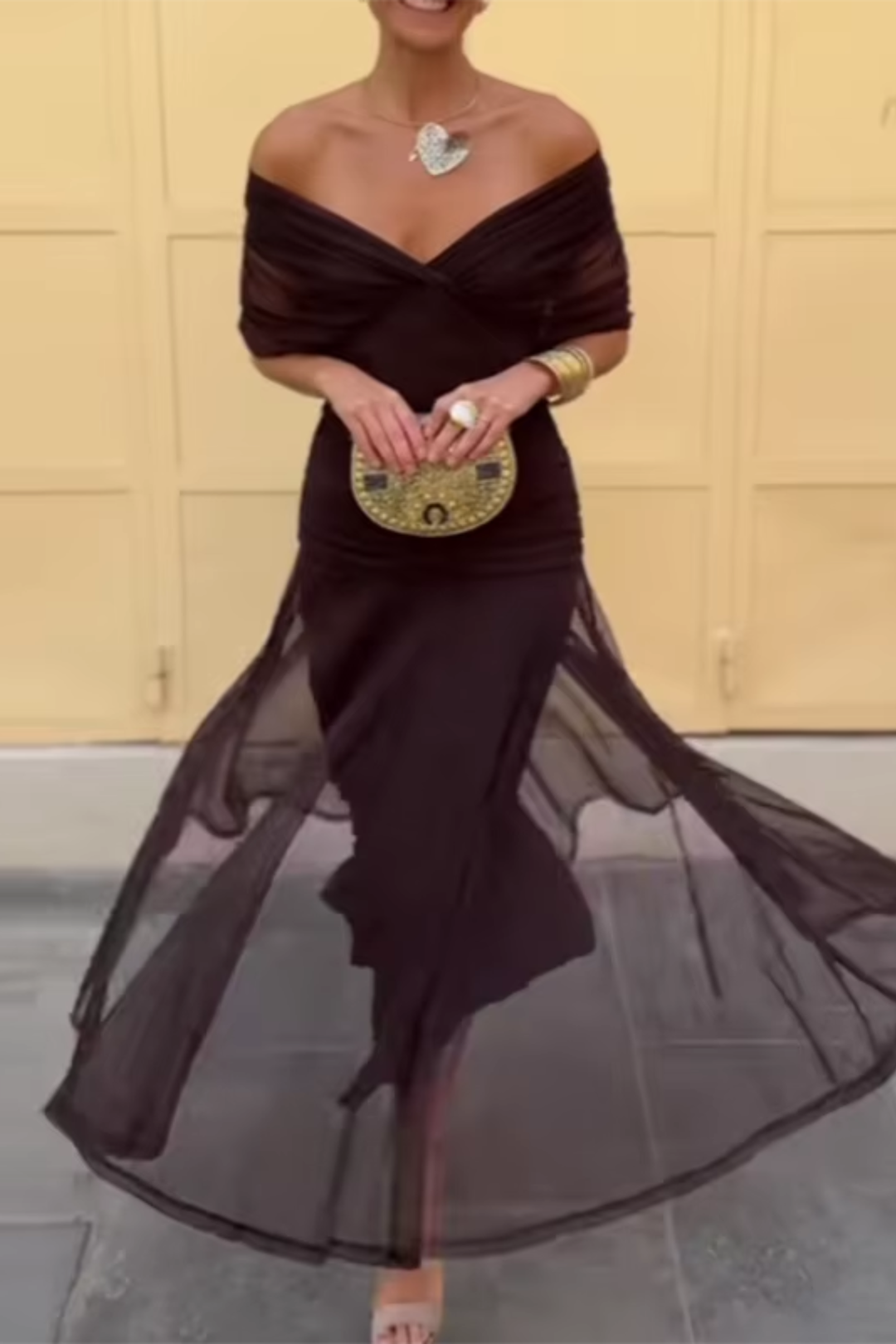 Louise | Elegant V-Neck Maxi Occasion Dress