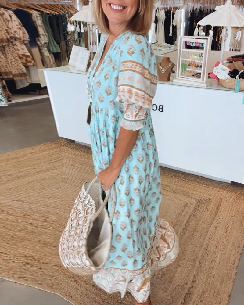 Linda | Printed Maxi Dress