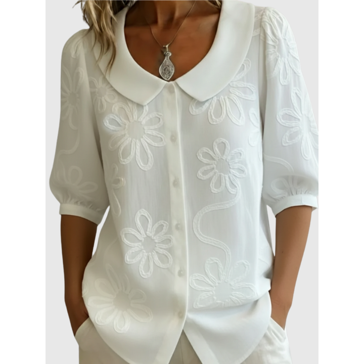 Yasmine - Embroidered Floral Blouse