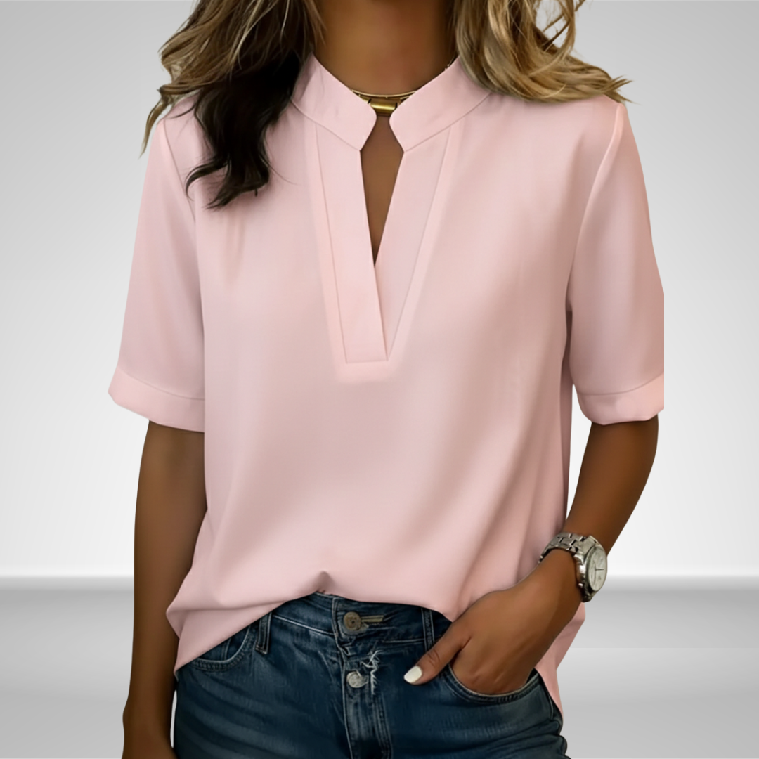 Dorothea | Elegant Refined-Collar Blouse