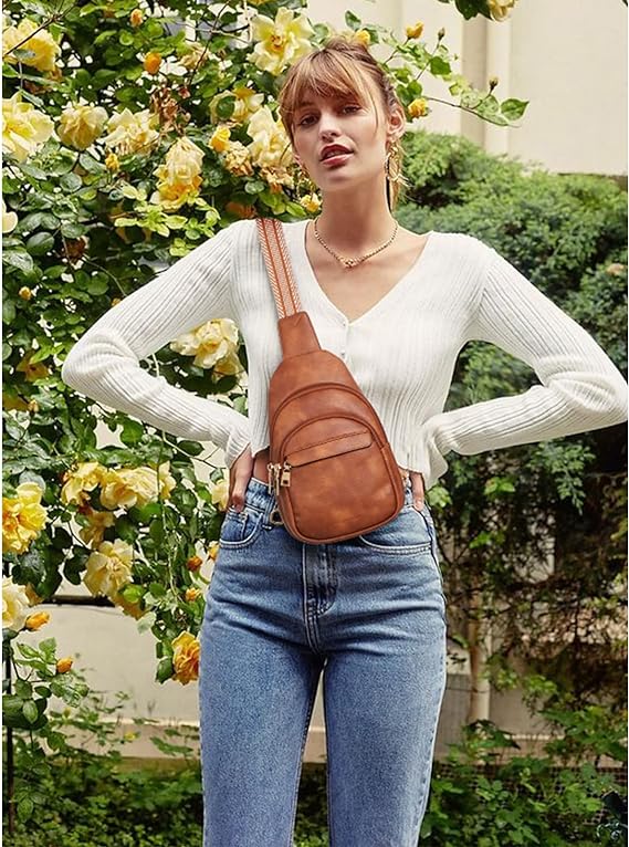 Aurora - Beige Street Casual Trapeze Sling Bag