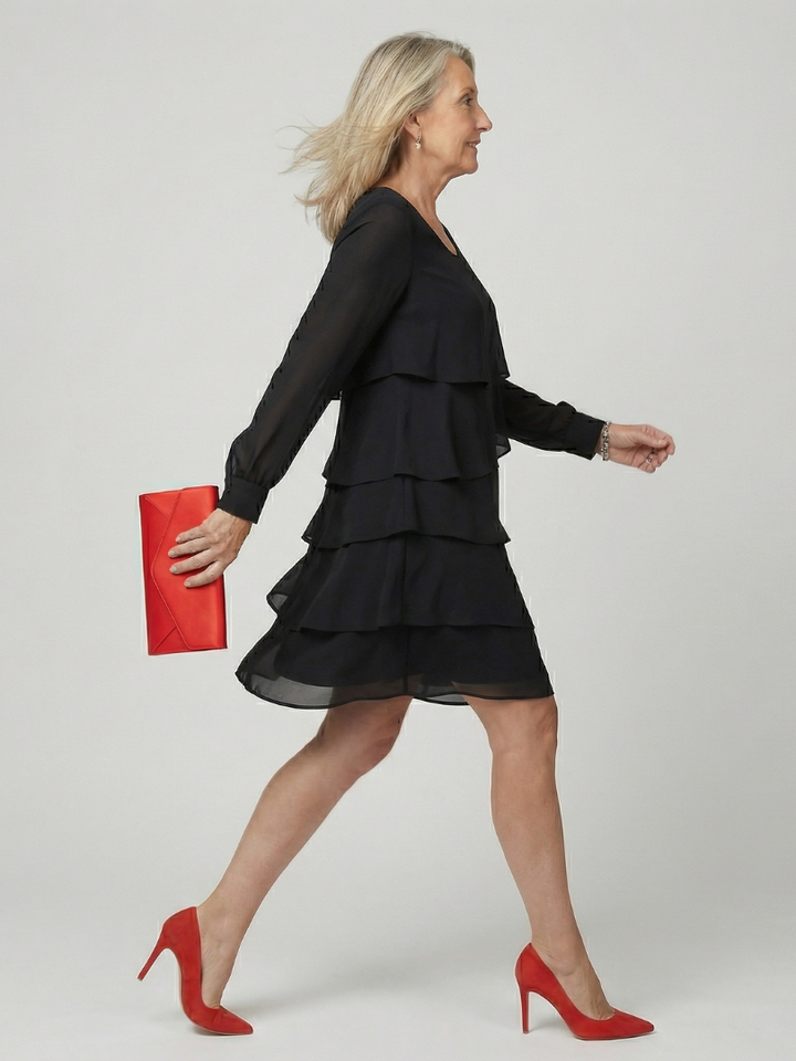 Amanda | Clean Layered Knee Length Dress