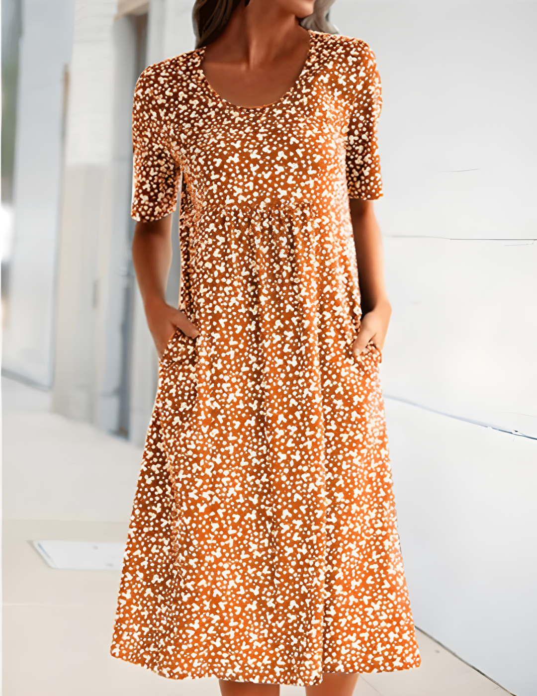 Qahira | Floral Midi Dress