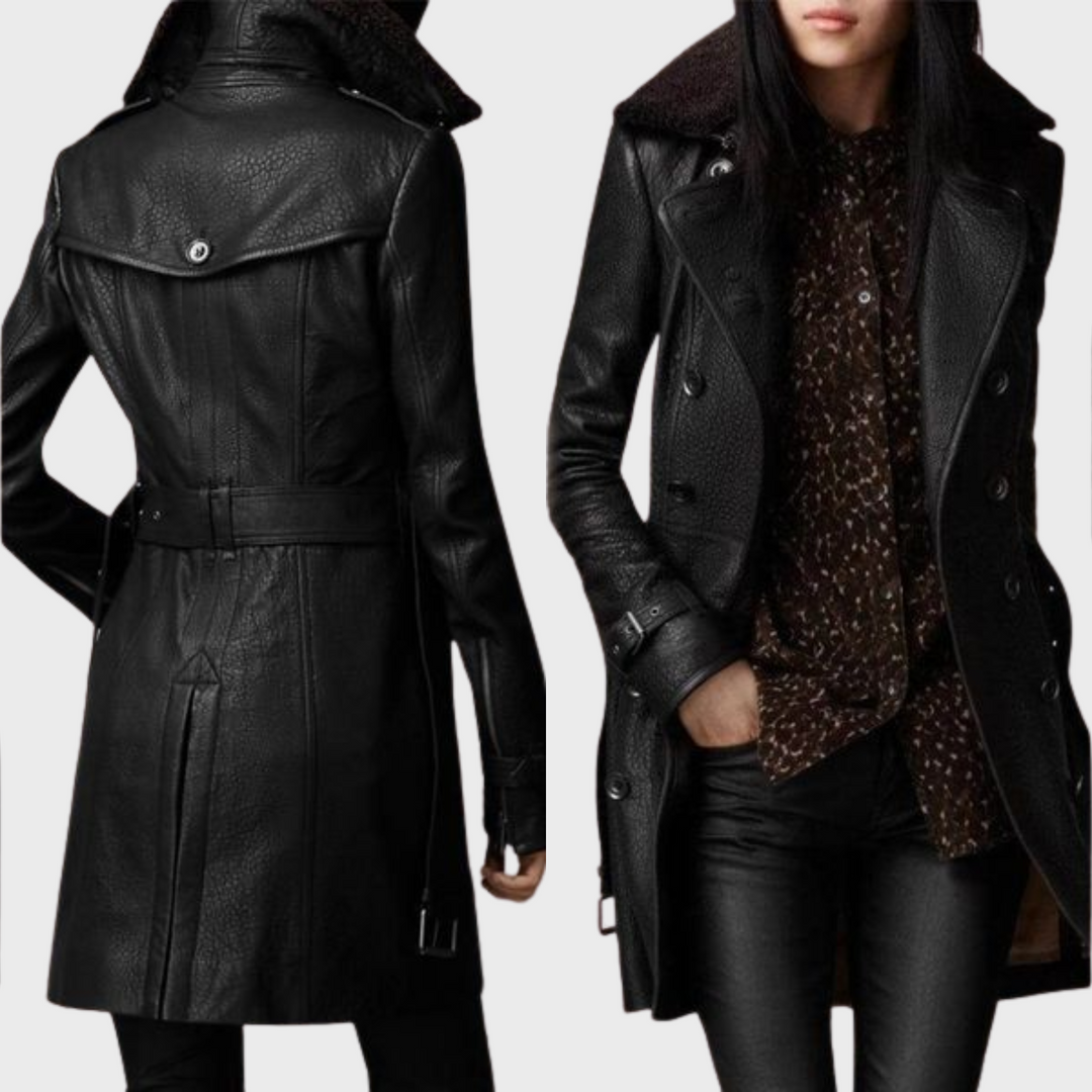 Charlotte | Elegant Leather Coat