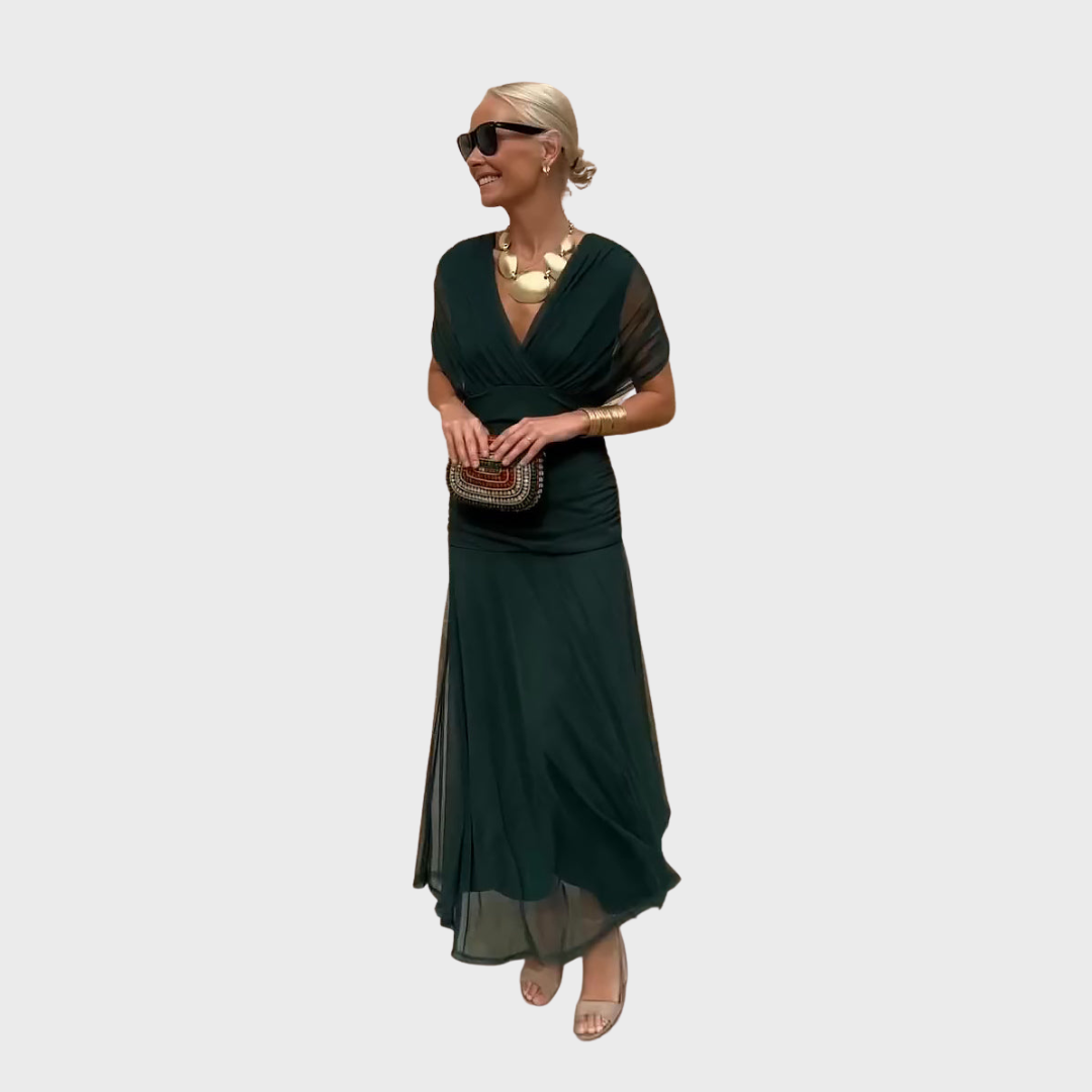 Louise | Elegant V-Neck Maxi Occasion Dress