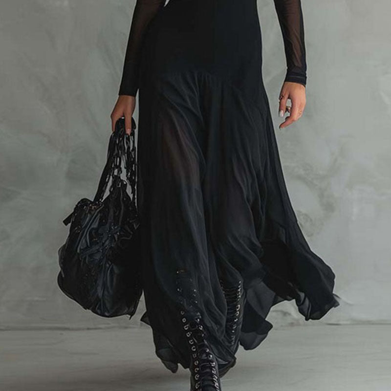Aurora | Elegant Long-Sleeve Maxi Dress