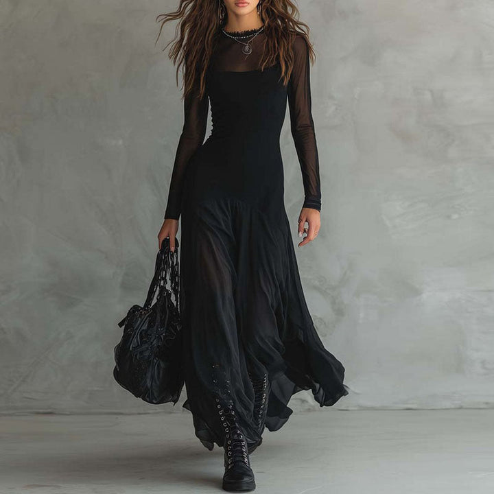 Aurora | Elegant Long-Sleeve Maxi Dress