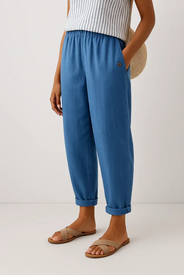 Evelyn | Timeless Linen-Cotton Comfort Trousers