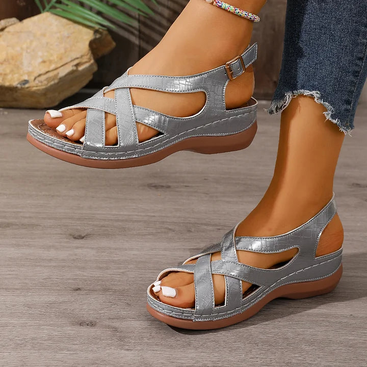 Amelia – Comfortable orthopedic wedge sandals