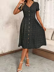 Fayline - Dotted Midi Dress
