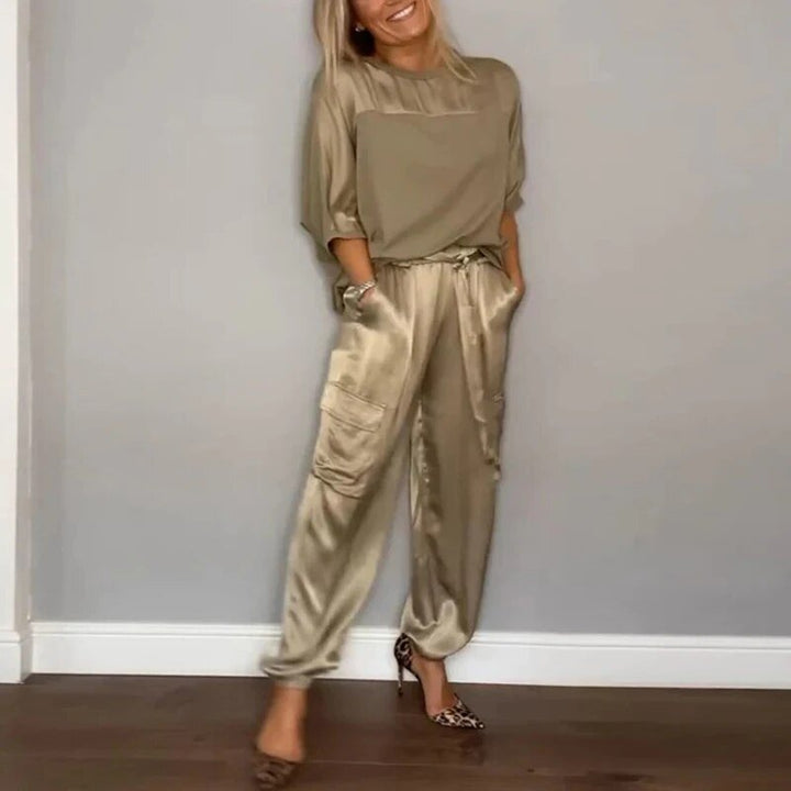 Ainsley | Two-Piece Satin-Look Set