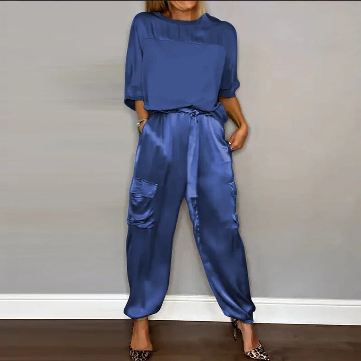 Ainsley | Two-Piece Satin-Look Set