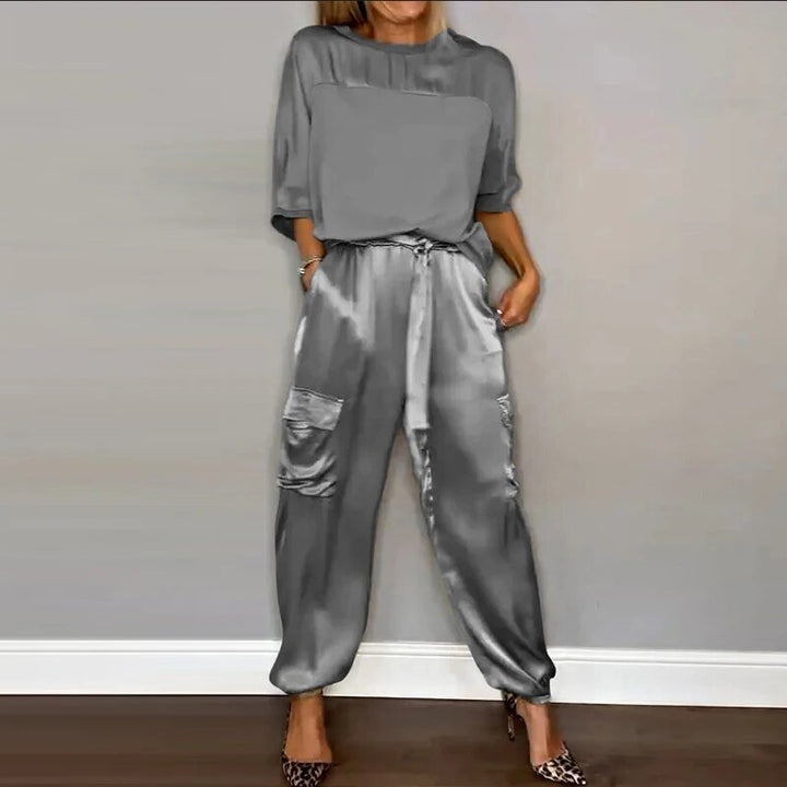 Ainsley | Two-Piece Satin-Look Set