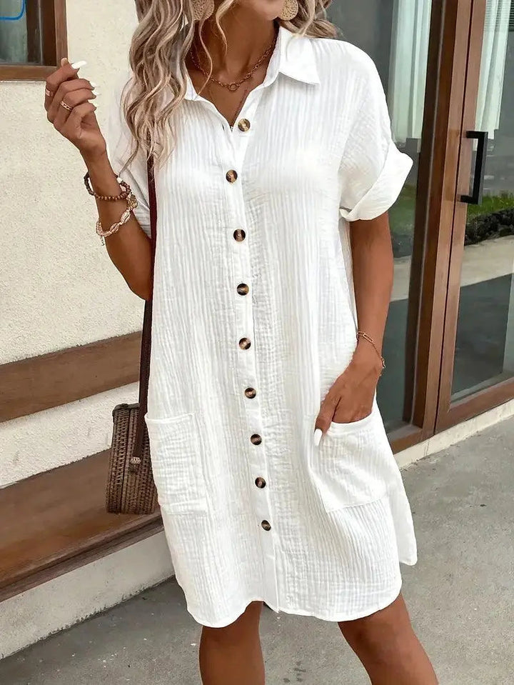 Sharon | Minimalist Shirt Dress