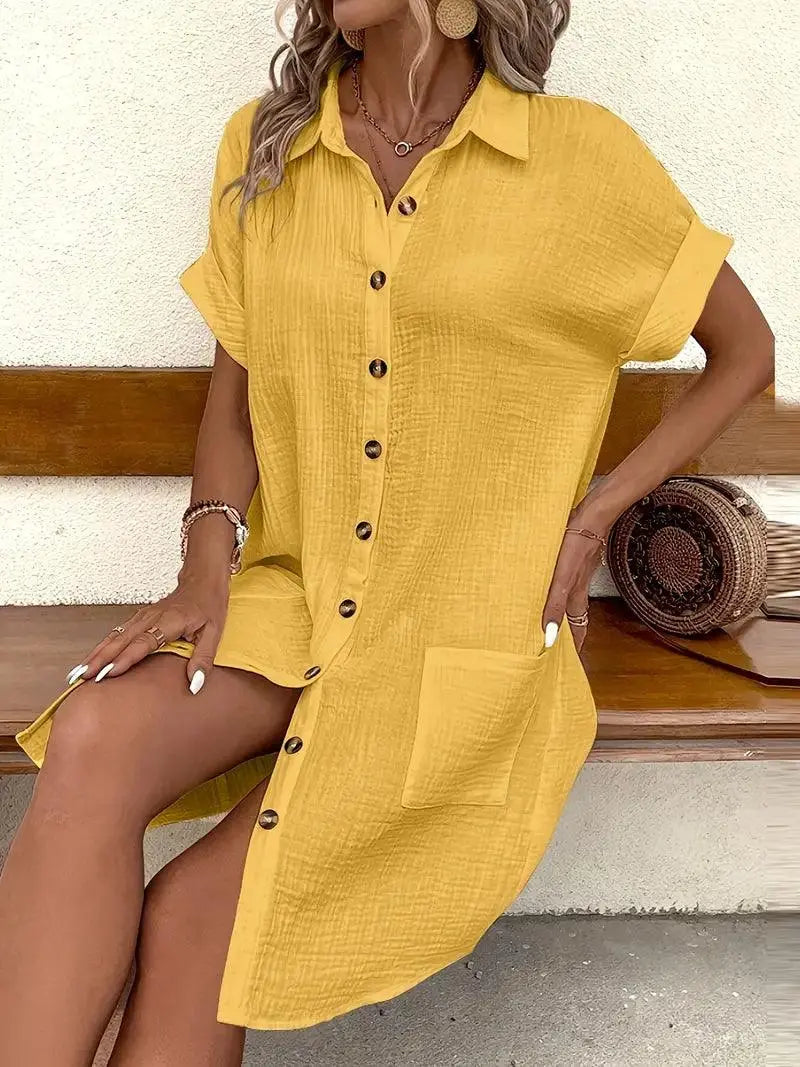 Sharon | Minimalist Shirt Dress